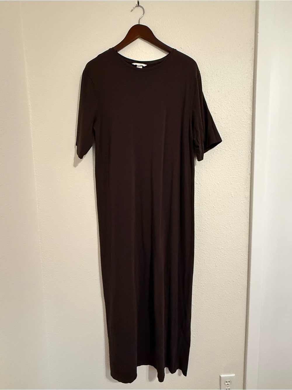 H&M Burgundy/Brown Short Sleeve Maxi Dress
